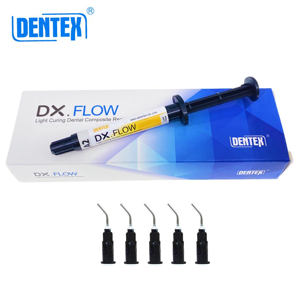 DENTEX Dental Flowable Light Cure Radiopaque Composite Low Flow A1 A2 A3