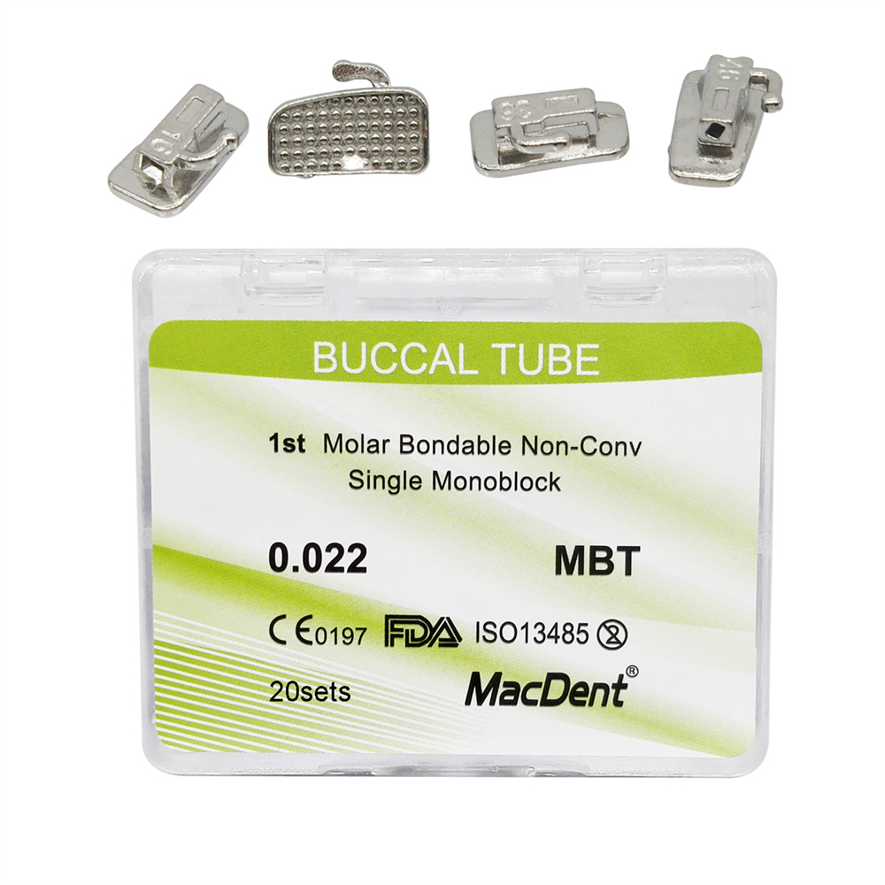80pcs Dental Orthodontic Buccal Tubes 1st 2nd Molar Buccal Tubes MBT/Roth 018/022
