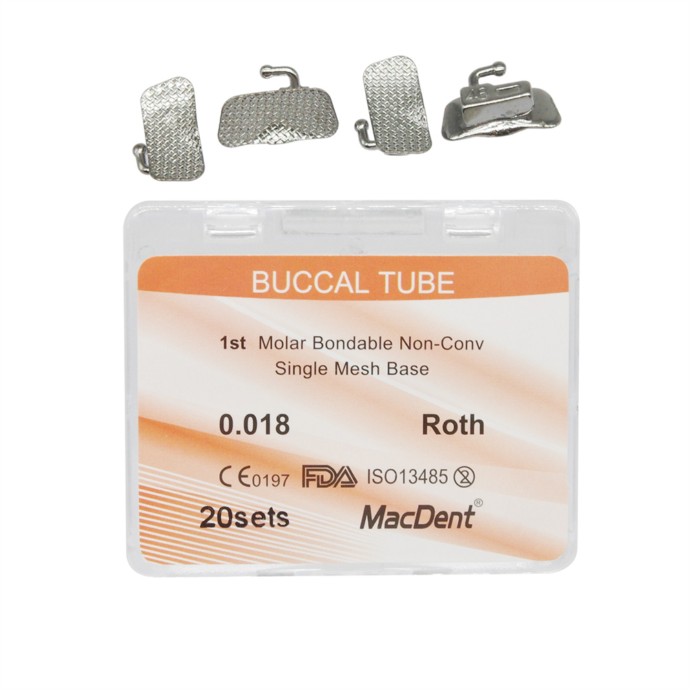 80pcs Dental Orthodontic Buccal Tubes 1st 2nd Molar Buccal Tubes MBT/Roth 018/022