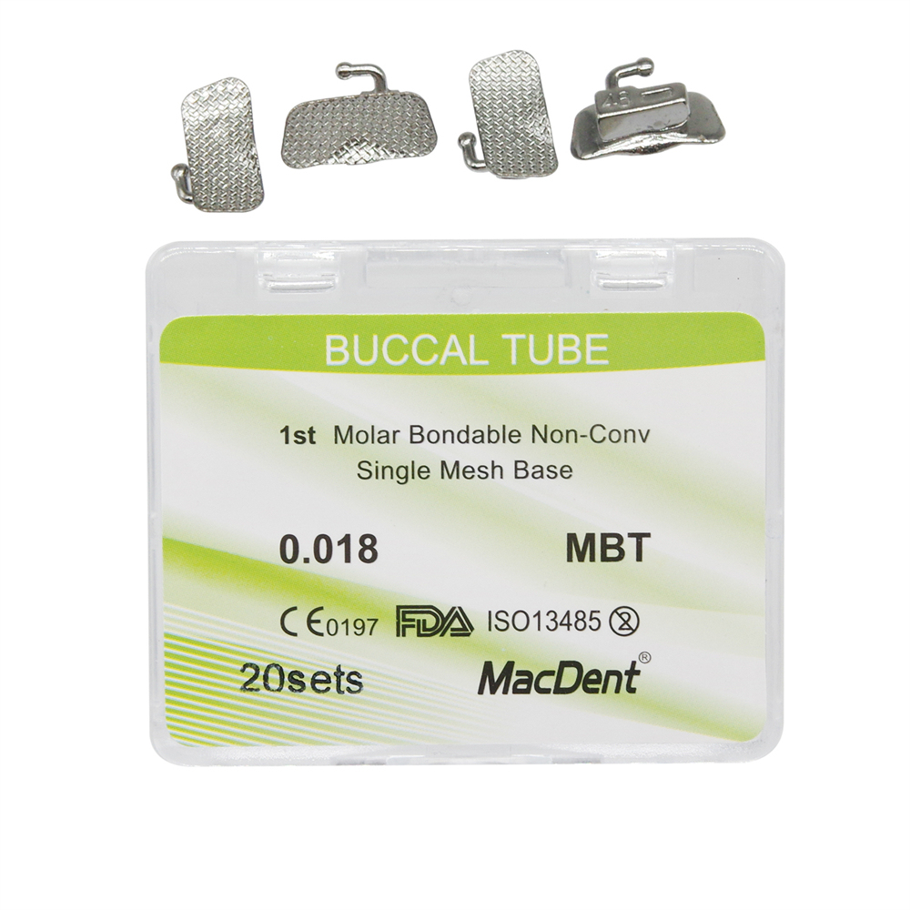 80pcs Dental Orthodontic Buccal Tubes 1st 2nd Molar Buccal Tubes MBT/Roth 018/022