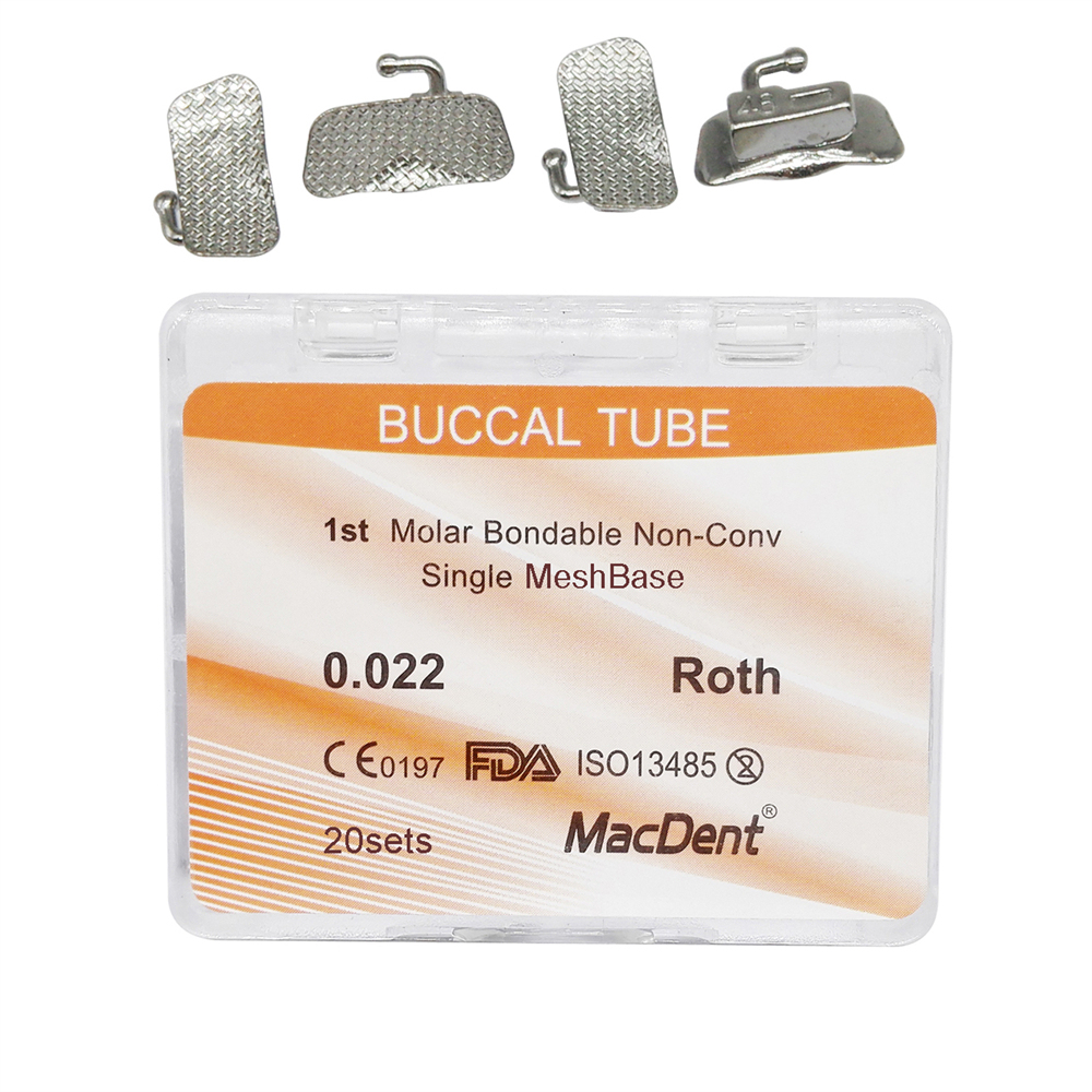 80pcs Dental Orthodontic Buccal Tubes 1st 2nd Molar Buccal Tubes MBT/Roth 018/022