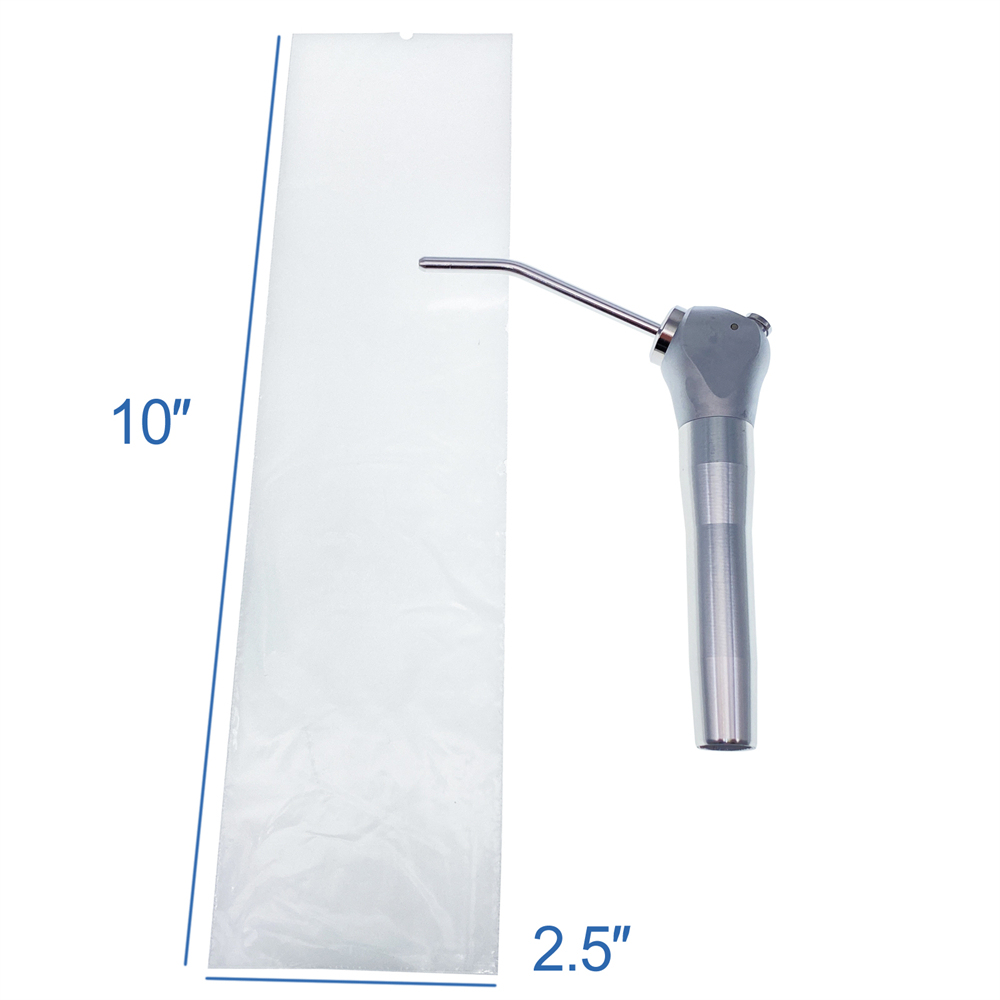 500Pcs Dental Disposable Air Water Syringe Sleeves Plastic 2.5" x 10" Clear