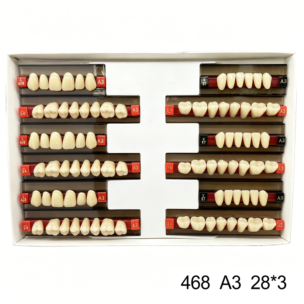 Dental Acrylic Resin Denture False Teeth Anterior DIY Lab A1/A2/A3 U/L Full size