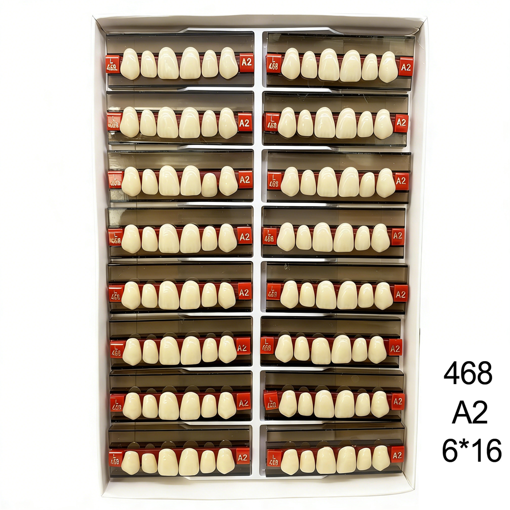 Dental Acrylic Resin Denture False Teeth Anterior DIY Lab A1/A2/A3 U/L Full size