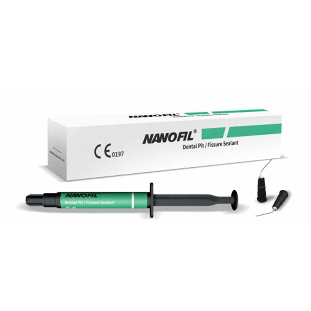 Dental Pit and Fissure Sealant Syringe Kit 3g Light curing Materials White w tip