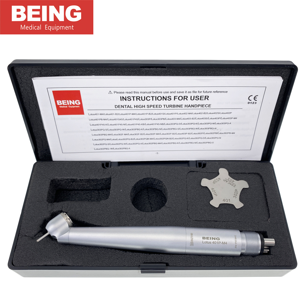 BEING Dental LED Surgical 45 Degree High Speed Handpiece 4 Hole Reverse Air fit NSK
