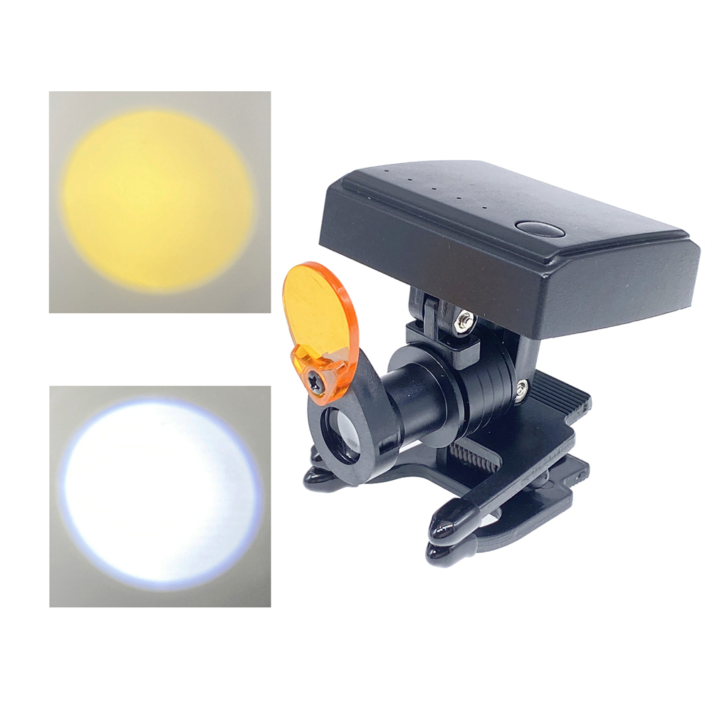 Dental Medical LED Wireless Clip-on Head Light with Optical Filter
