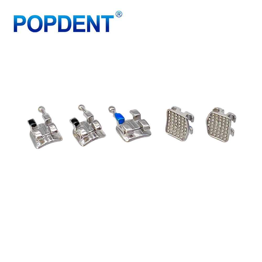 10Packs POPDENT Dental Orthodontics Metal Bracket Braces Mini/Standard Roth/MBT 018/022 2/245H