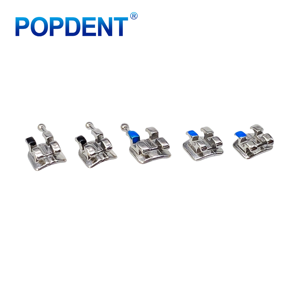 10Packs POPDENT Dental Orthodontics Metal Bracket Braces Mini/Standard Roth/MBT 018/022 2/245H