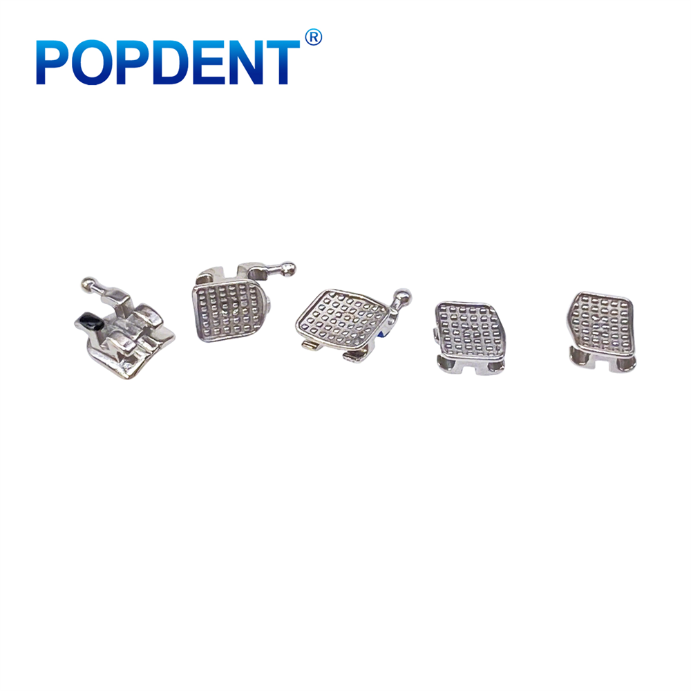 10Packs POPDENT Dental Orthodontics Metal Bracket Braces Mini/Standard Roth/MBT 018/022 2/245H