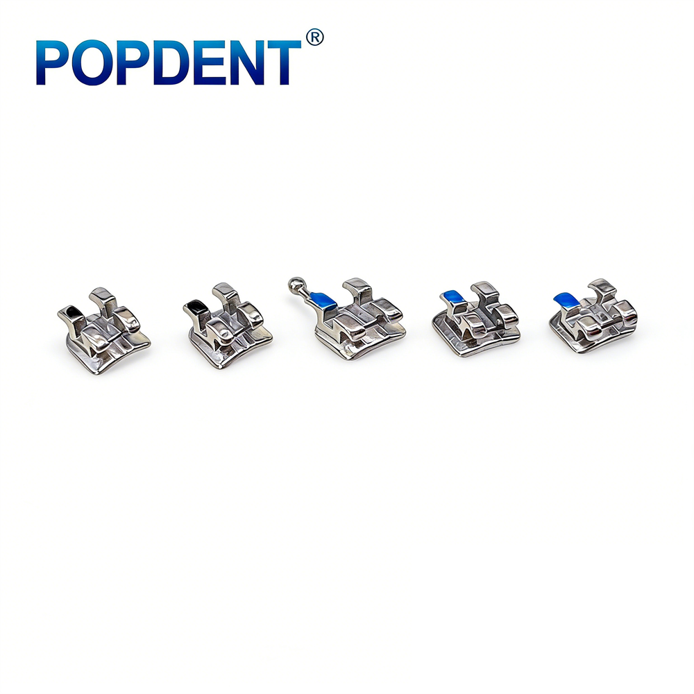 10Packs POPDENT Dental Orthodontics Metal Bracket Braces Mini/Standard Roth/MBT 018/022 2/245H