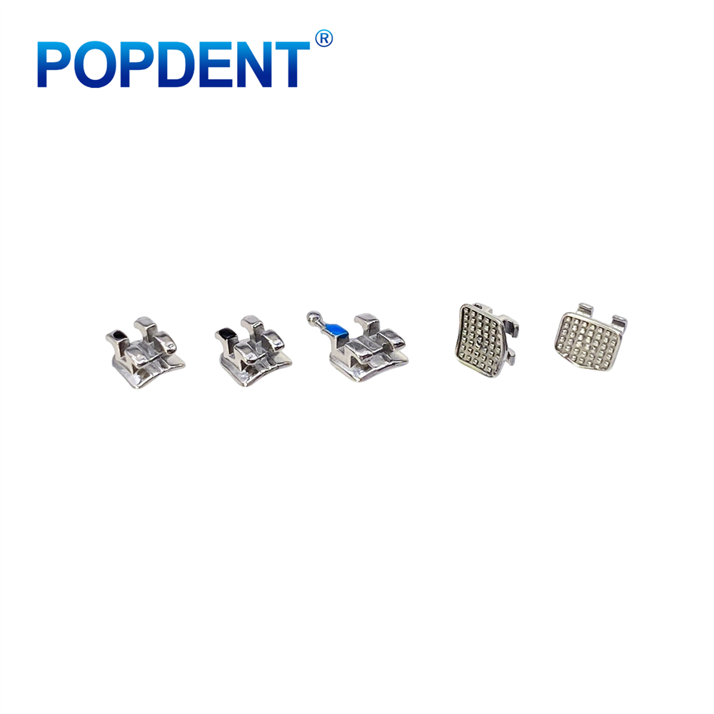 10Packs POPDENT Dental Orthodontics Metal Bracket Braces Mini/Standard Roth/MBT 018/022 2/245H