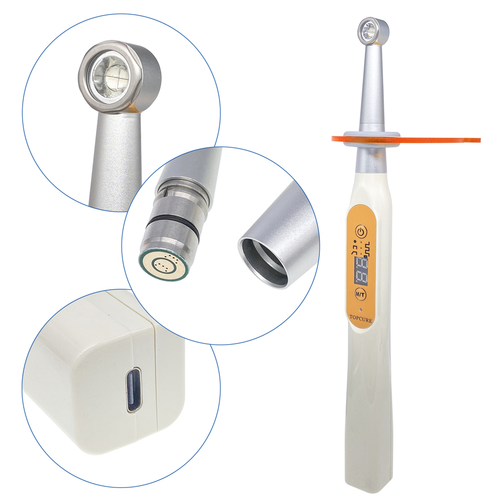 Dental 1 Second Curing Light LED Curing Lamp 360° Swivel Head 2500mw/cm²