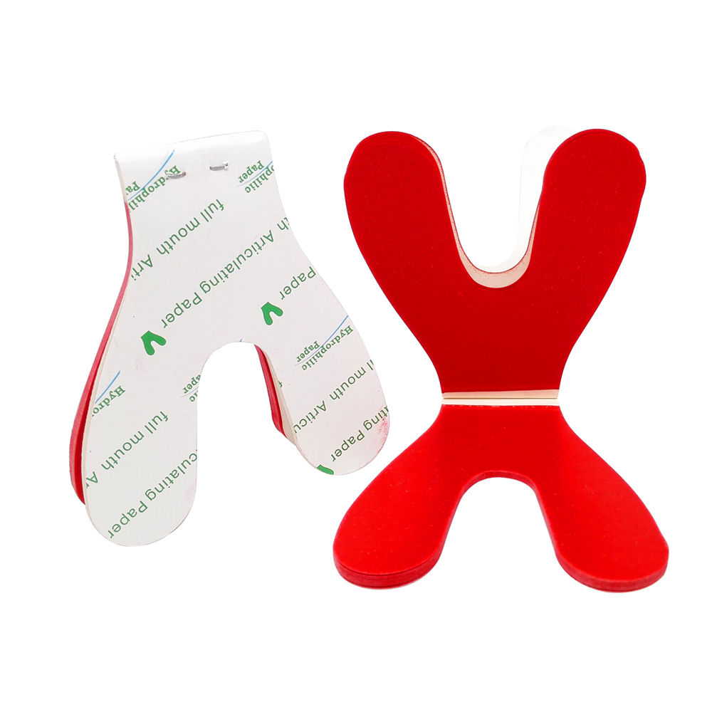 Dental Full Mouth Articulating Paper Horseshoe hydrophilic Double Sided Blue/Red