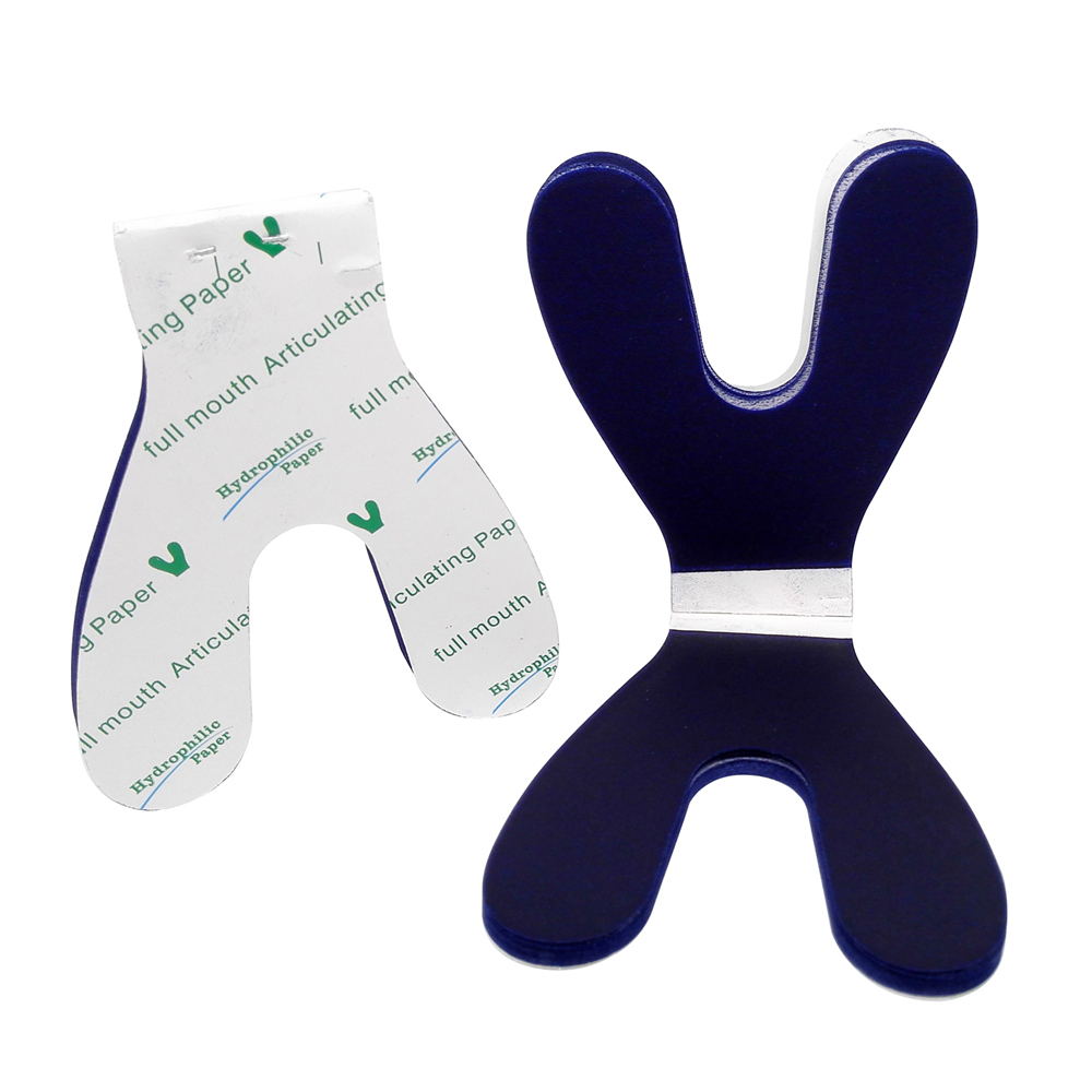 Dental Full Mouth Articulating Paper Horseshoe hydrophilic Double Sided Blue/Red