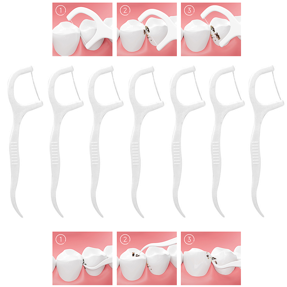 Dental Floss Sticks Interdental Tooth Harps Teeth Picks Oral Plaque Care