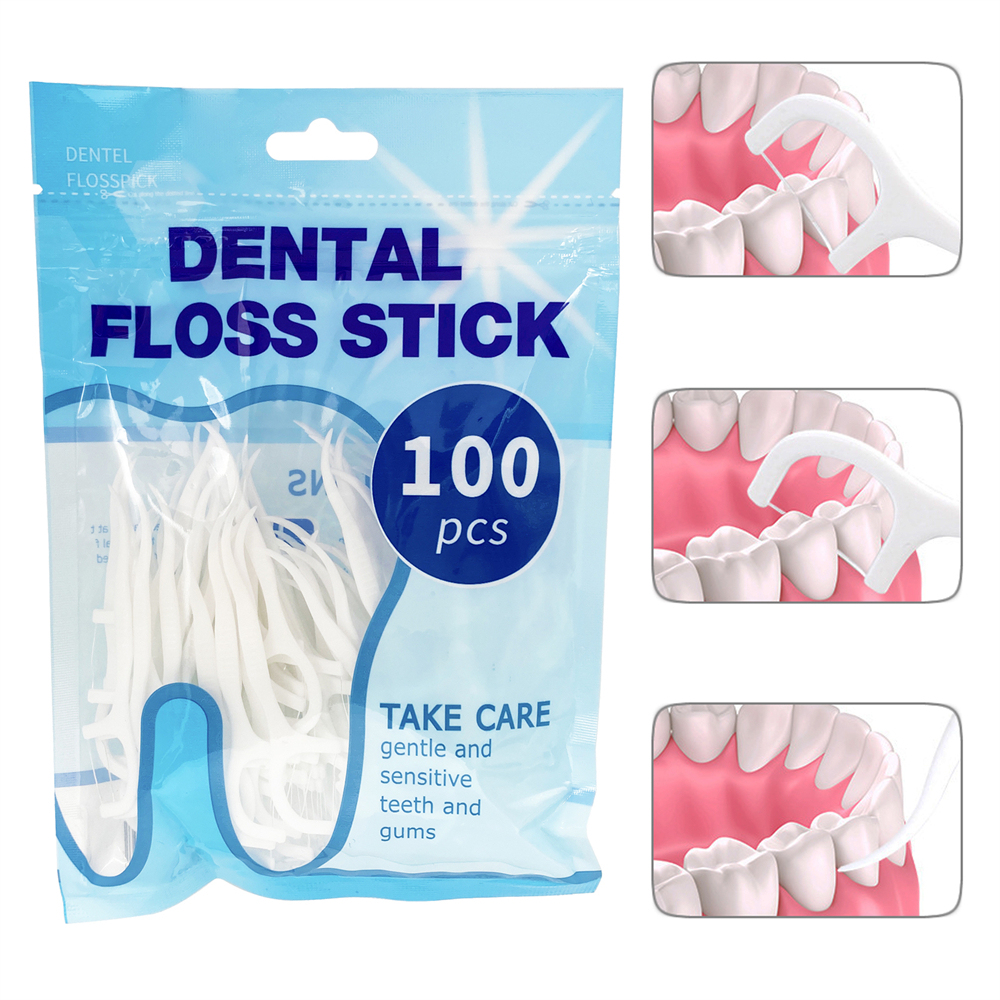 Dental Floss Sticks Interdental Tooth Harps Teeth Picks Oral Plaque Care