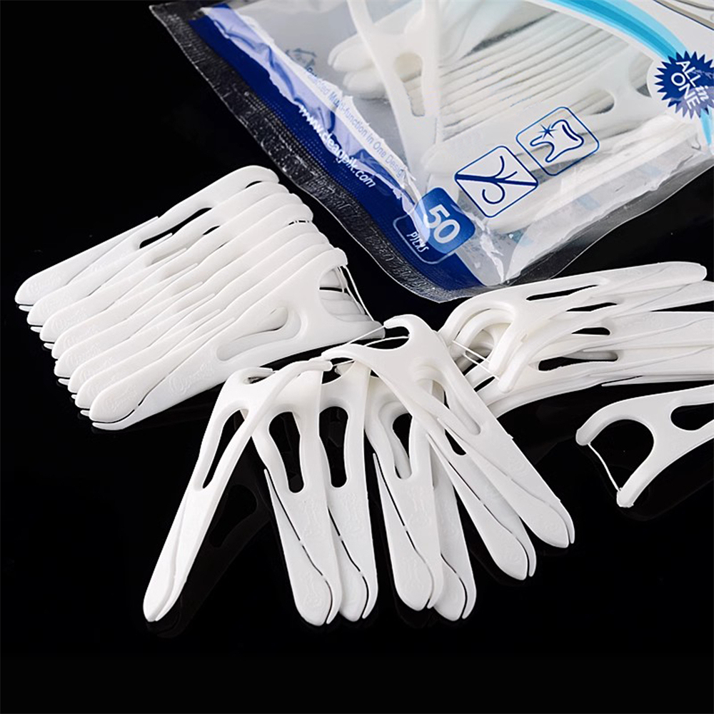 Dental Floss Sticks Interdental Tooth Harps Teeth Picks Oral Plaque Care