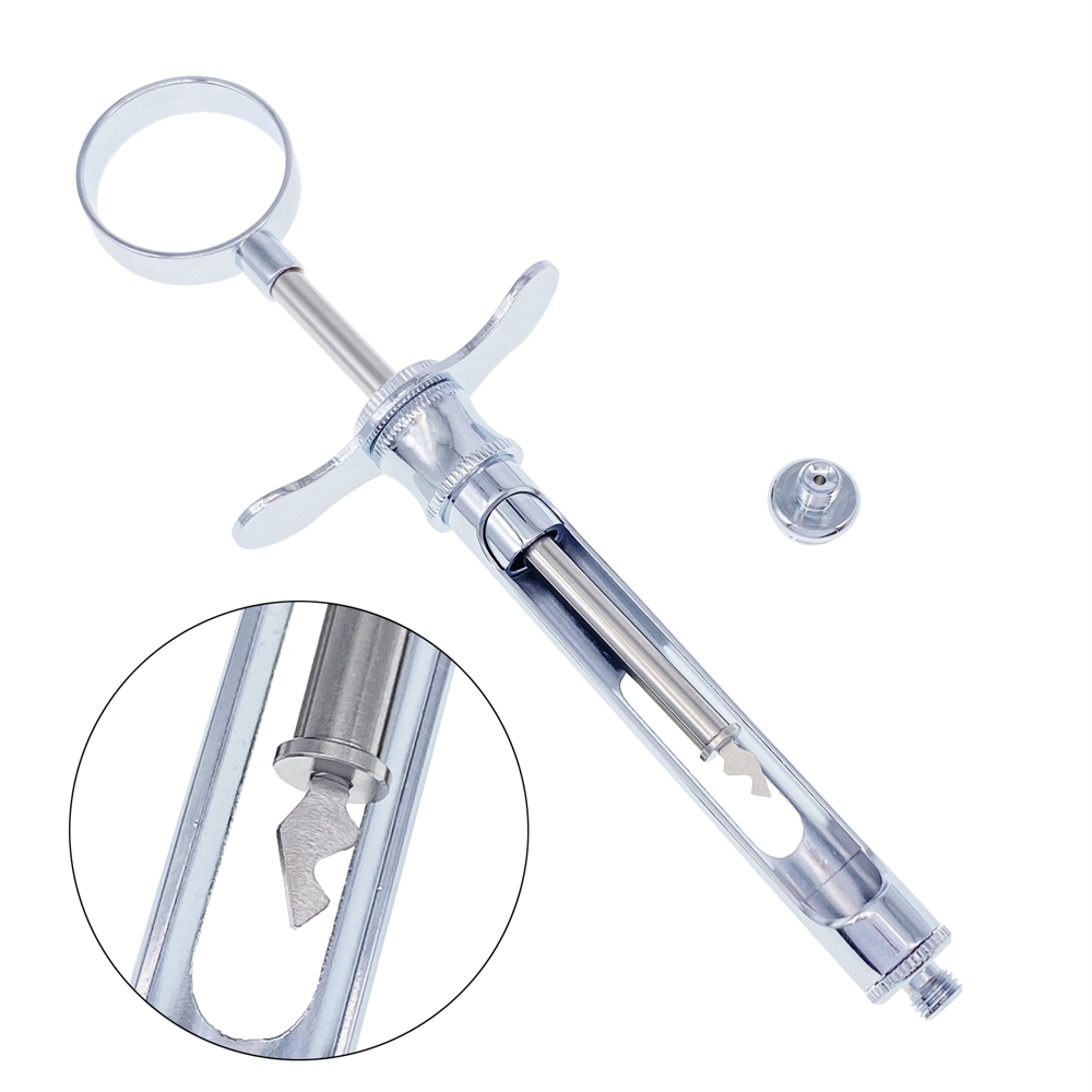 Dental Stainless Steel Anesthesia Aspirating Syringes 1.8CC Instruments