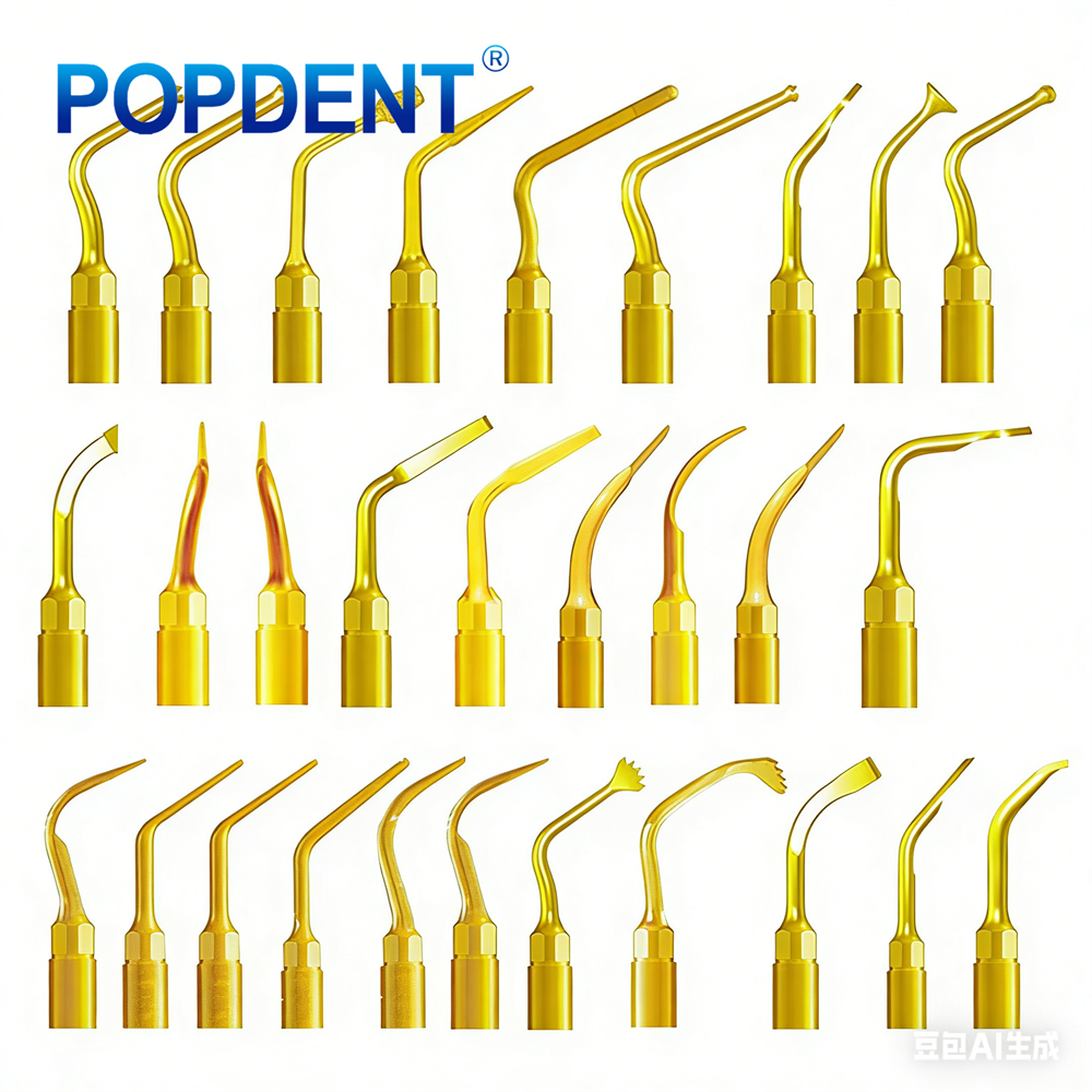 POPDENT Dental Piezo Scaler Ultrasonic Bone Surgery U Tips Fit NSK Woodpecker US-II LED