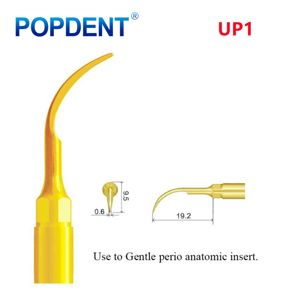 POPDENT Dental Piezo Scaler Ultrasonic Bone Surgery U Tips Fit NSK Woodpecker US-II LED