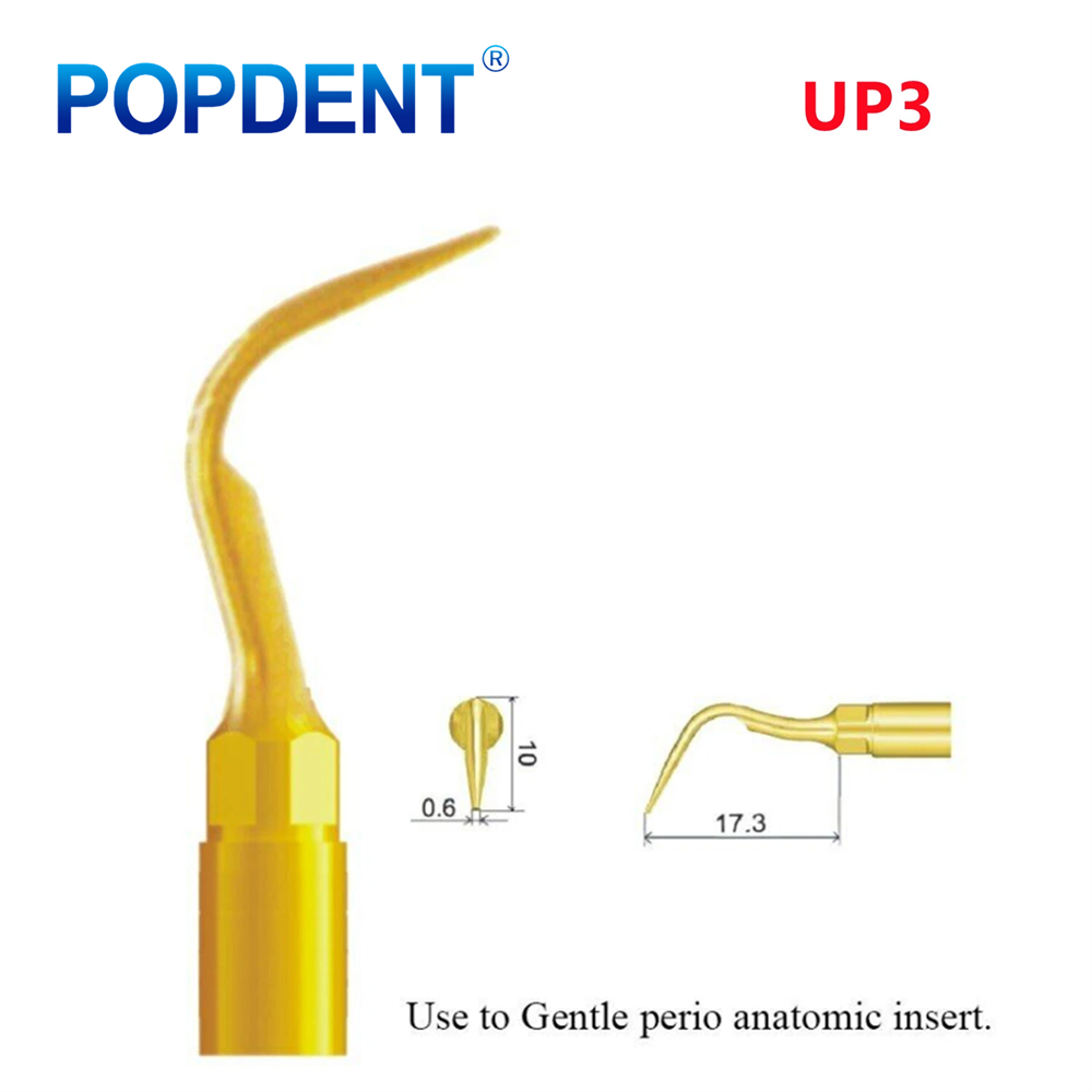 POPDENT Dental Piezo Scaler Ultrasonic Bone Surgery U Tips Fit NSK Woodpecker US-II LED