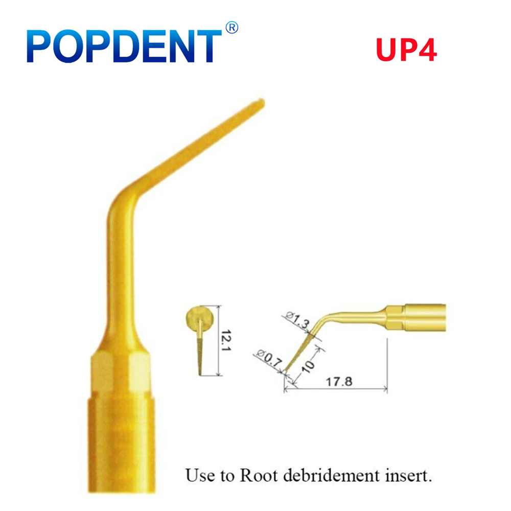 POPDENT Dental Piezo Scaler Ultrasonic Bone Surgery U Tips Fit NSK Woodpecker US-II LED