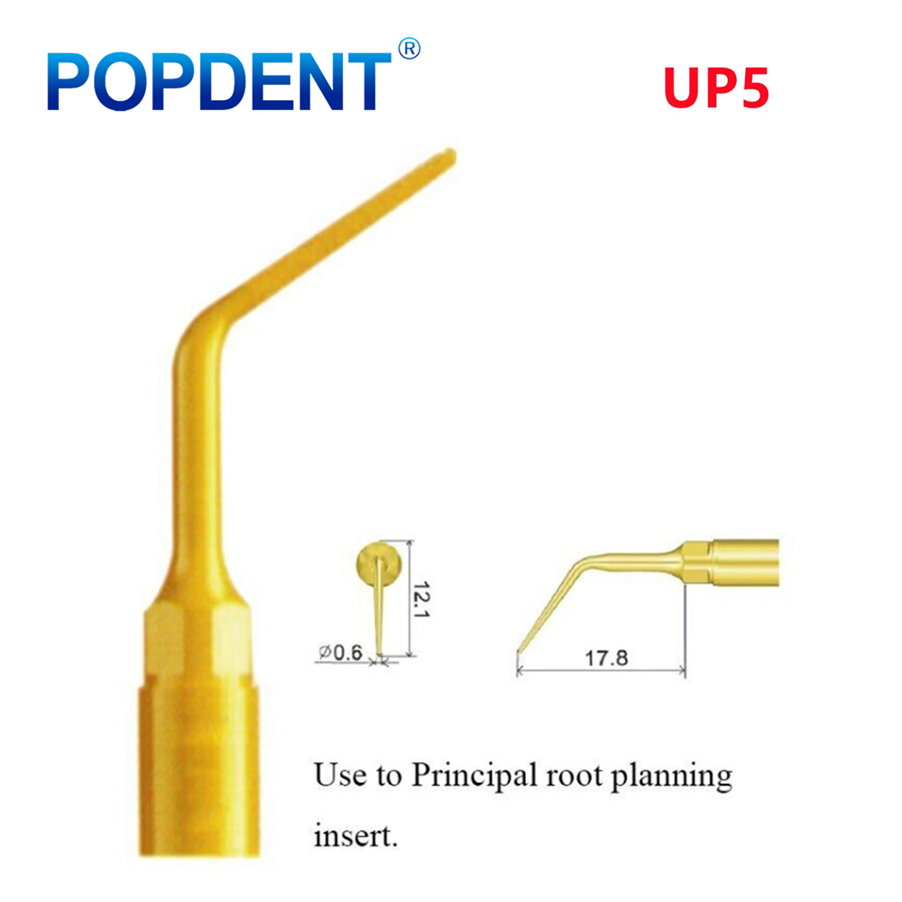 POPDENT Dental Piezo Scaler Ultrasonic Bone Surgery U Tips Fit NSK Woodpecker US-II LED