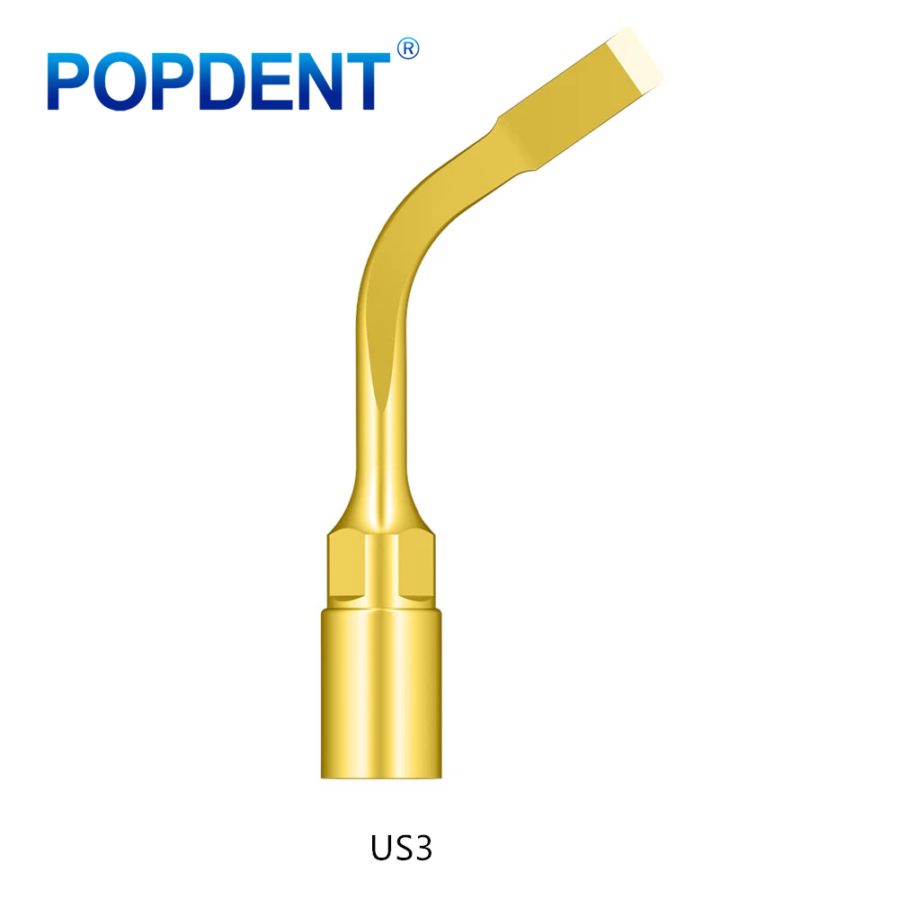 POPDENT Dental Piezo Scaler Ultrasonic Bone Surgery U Tips Fit NSK Woodpecker US-II LED