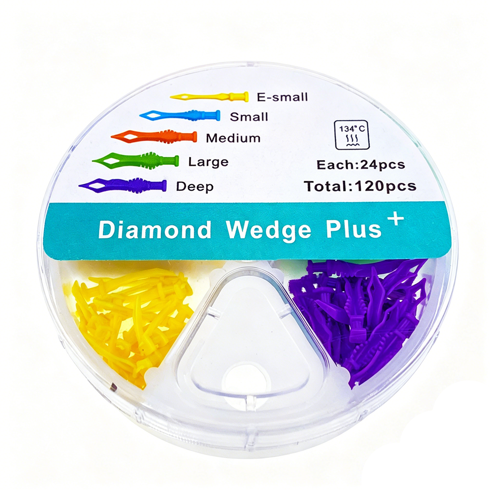 120Pcs Dental Diamond Wedges Plastic Diastema Adaptive Interdental Teeth Gap Wedge