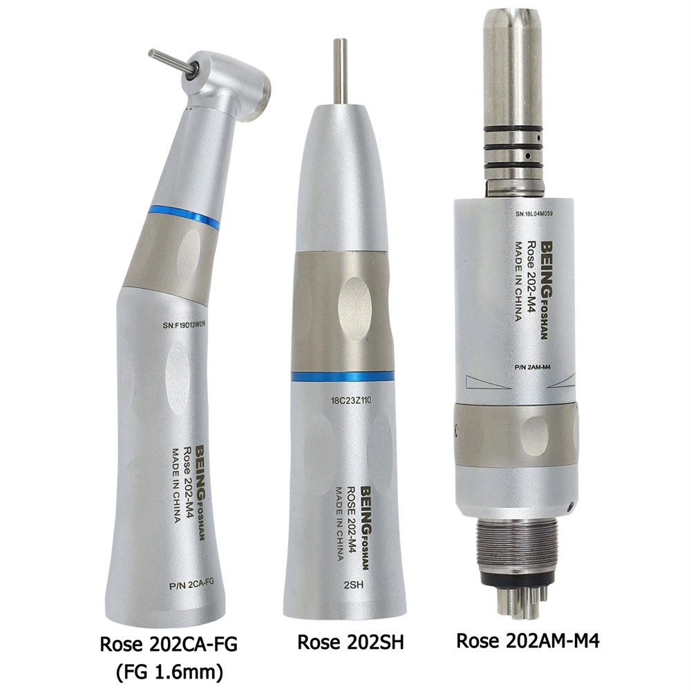 BEING Dental Slow Speed Contra Angle Air Motor Straight Handpiece 4 Hole KAVO Style