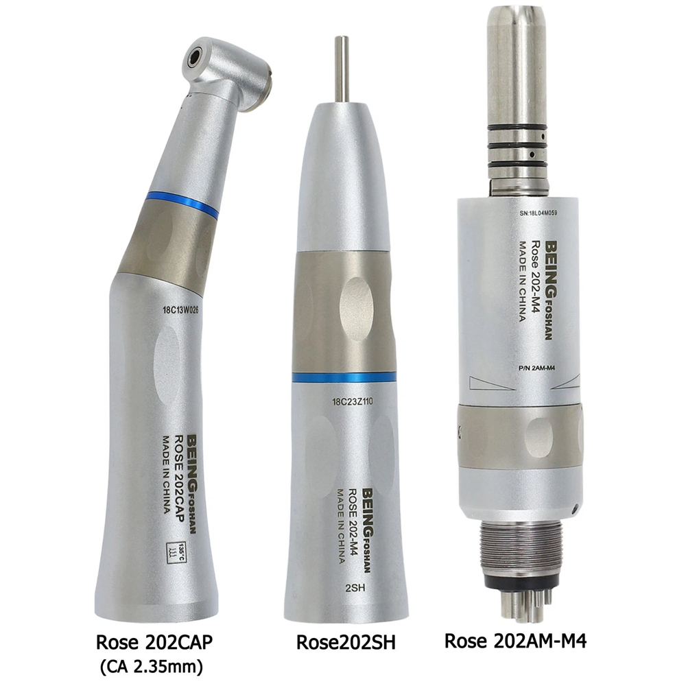 BEING Dental Slow Speed Contra Angle Air Motor Straight Handpiece 4 Hole KAVO Style