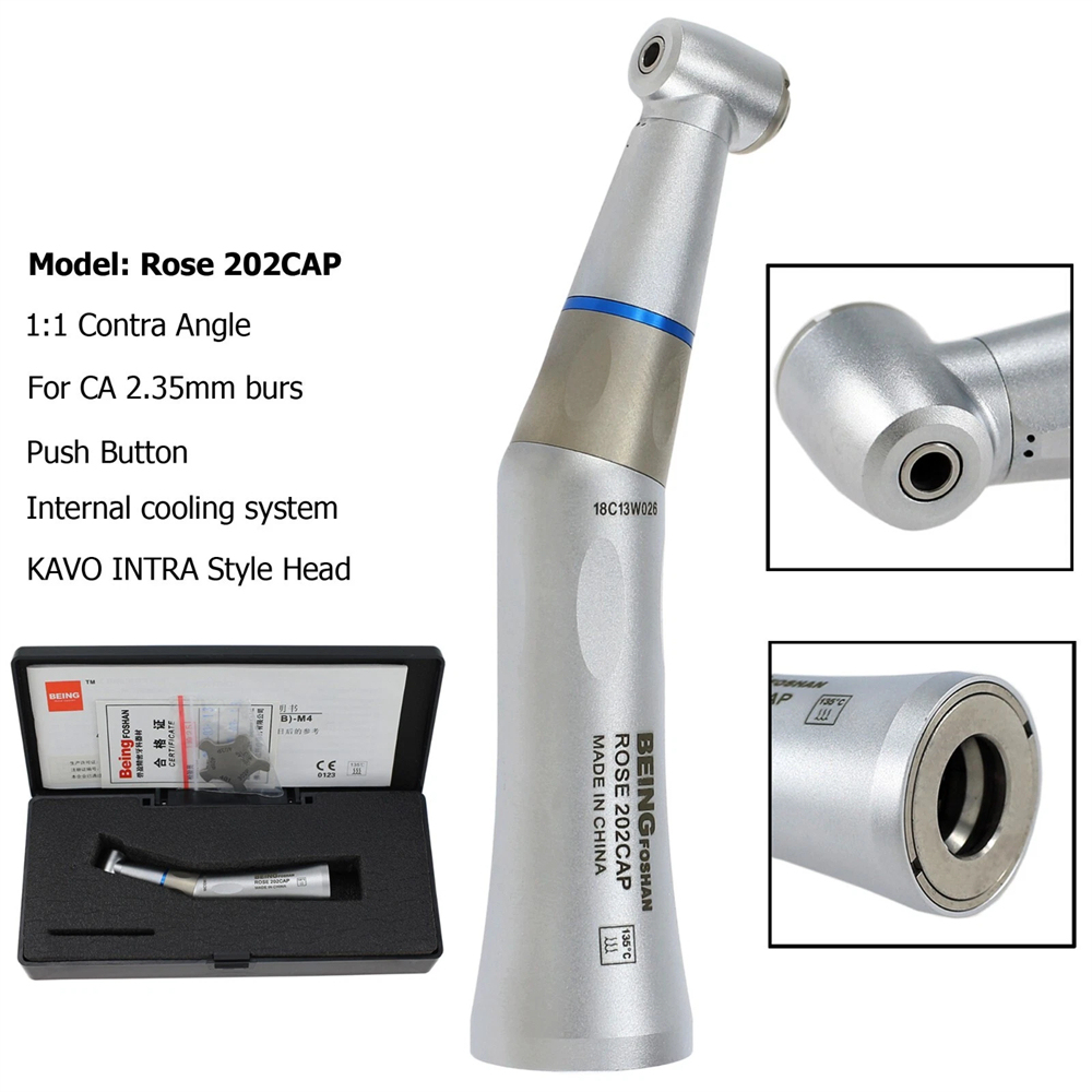 BEING Dental Slow Speed Contra Angle Air Motor Straight Handpiece 4 Hole KAVO Style