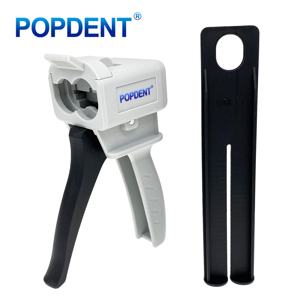 POPDENT Dental 1:1/2:1 Impression Material Dispensing Gun Caulking Dispenser 50ml