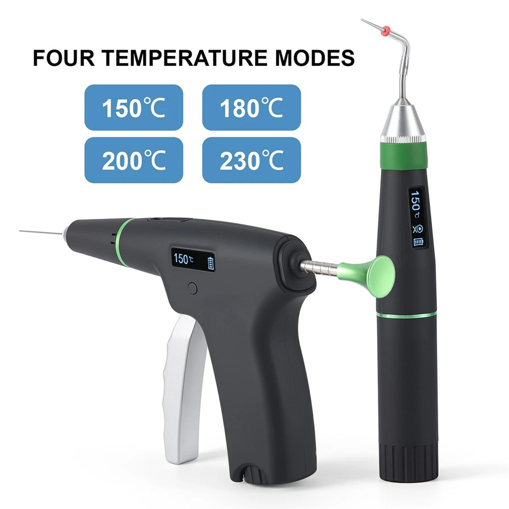 Dental Cordless Endo Gutta Percha Obturation System Heated Gun Pen Tips Kit