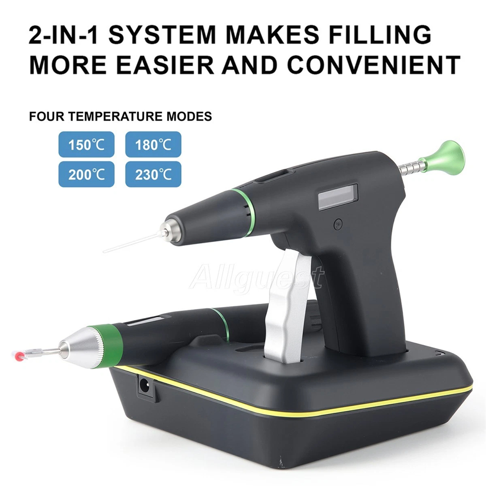 Dental Cordless Endo Gutta Percha Obturation System Heated Gun Pen Tips Kit