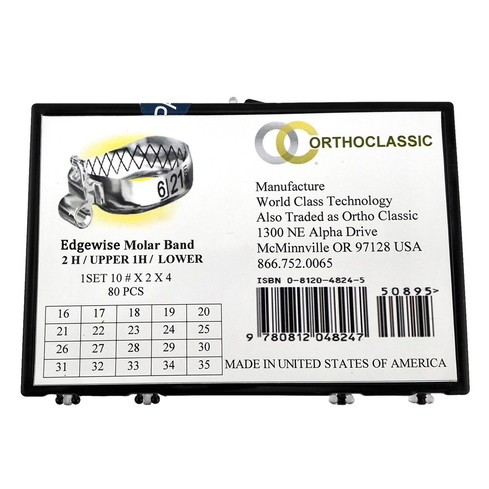 MacDent Dental Orthodontic Molar Buccal Bands Edgewise