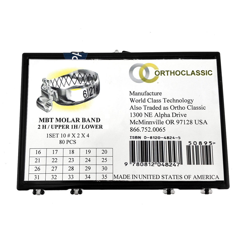 MacDent Dental Orthodontic Molar Buccal Bands Edgewise