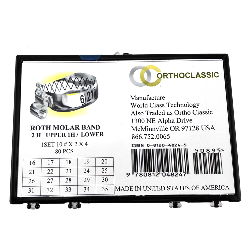 MacDent Dental Orthodontic Molar Buccal Bands Edgewise