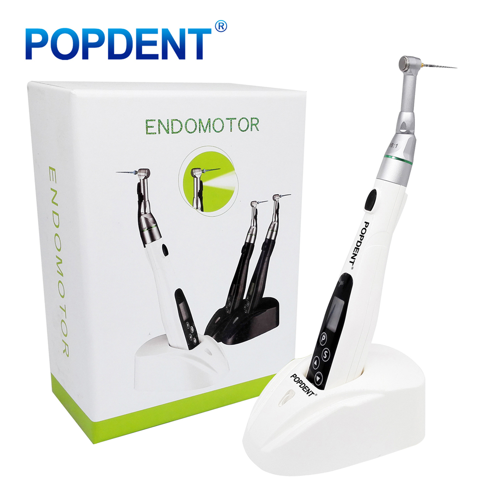 POPDENT Dental LED Cordless Endo Motor Root Canal Endodontic​s Treatment 16:1 handpiece
