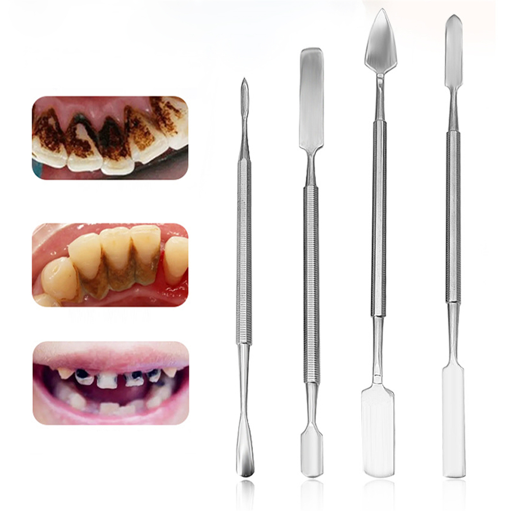 Metal Spatula 4 Piece Set Tools Dental Carver Wax Surgical Instruments