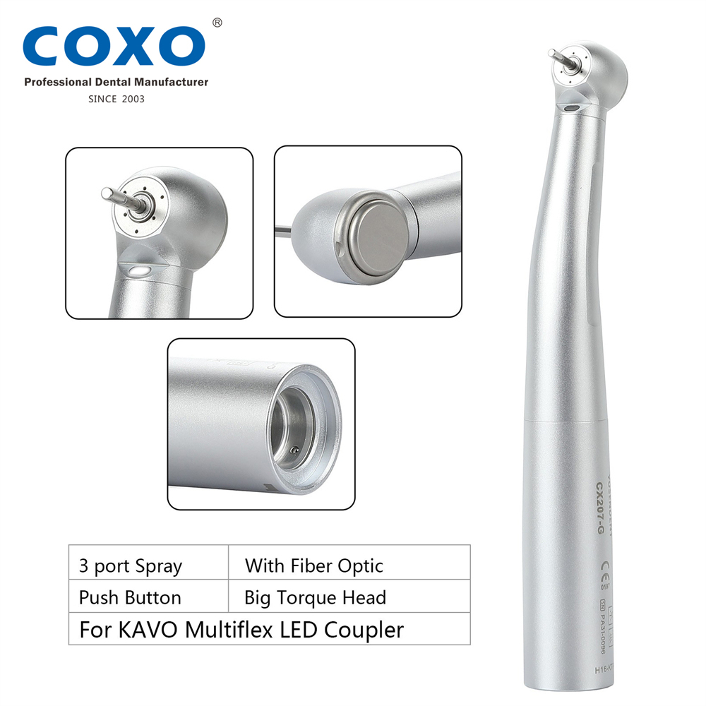 COXO YUSENDENT CX207-G Dental Fiber Optic High Speed Handpiece  fit KaVo Multiflex NSK Phatelus LED Coupler