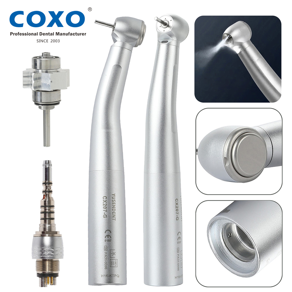 COXO YUSENDENT CX207-G Dental Fiber Optic High Speed Handpiece  fit KaVo Multiflex NSK Phatelus LED Coupler