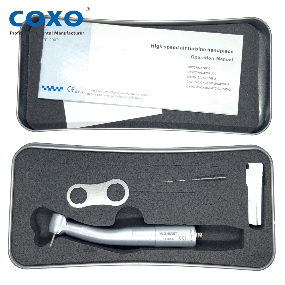 COXO YUSENDENT CX207-G Dental Fiber Optic High Speed Handpiece  fit KaVo Multiflex NSK Phatelus LED Coupler