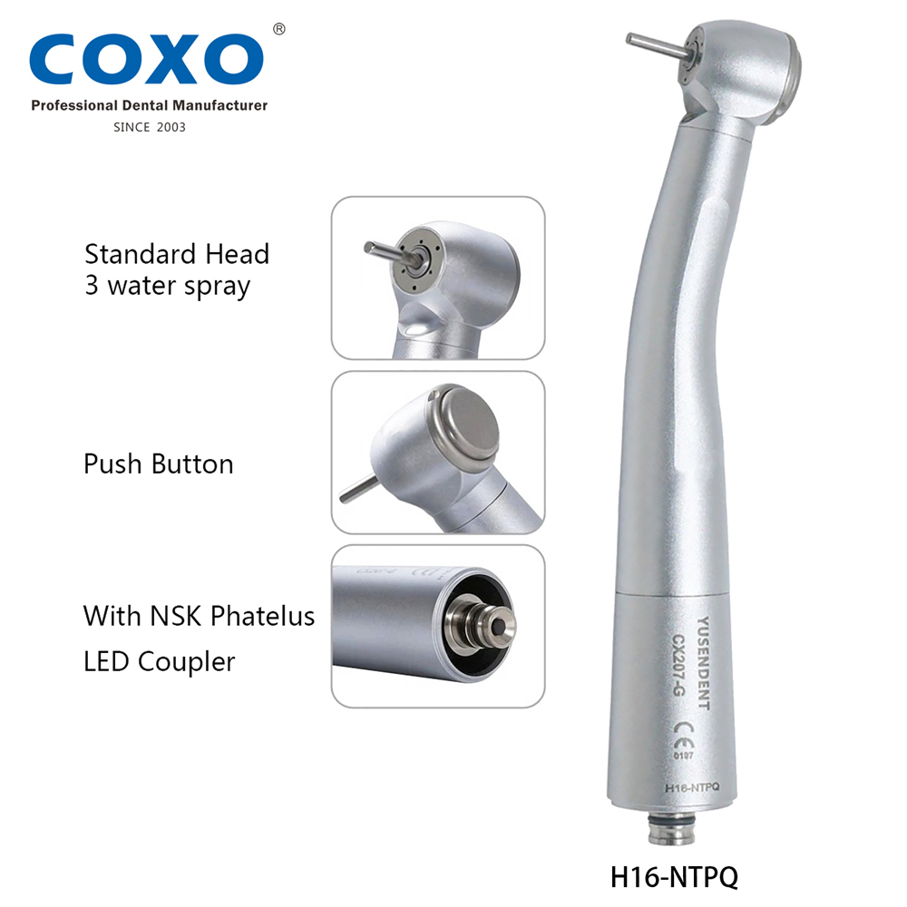 COXO YUSENDENT CX207-G Dental Fiber Optic High Speed Handpiece  fit KaVo Multiflex NSK Phatelus LED Coupler