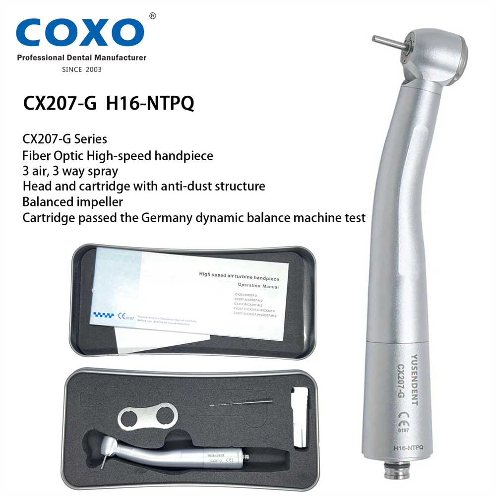 COXO YUSENDENT CX207-G Dental Fiber Optic High Speed Handpiece  fit KaVo Multiflex NSK Phatelus LED Coupler