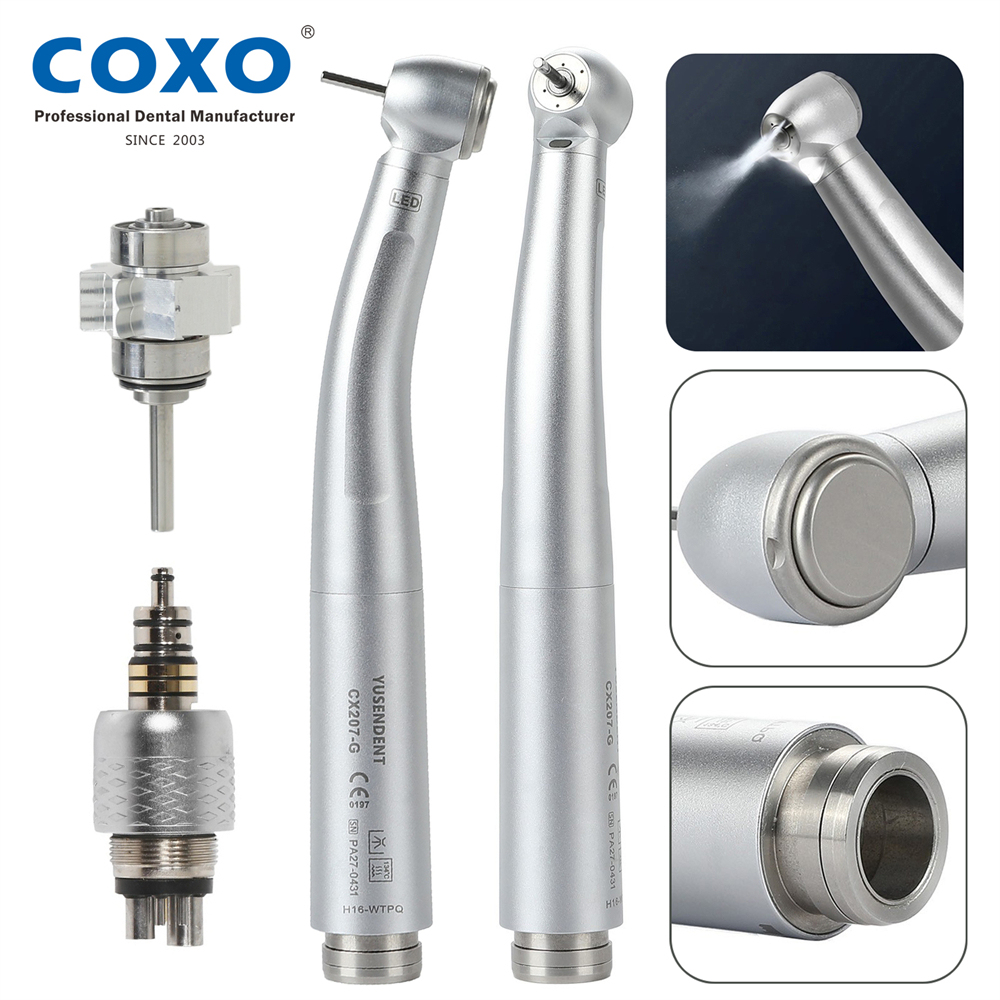 COXO YUSENDENT CX207-G Dental Fiber Optic High Speed Handpiece  fit KaVo Multiflex NSK Phatelus LED Coupler