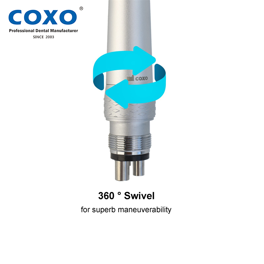 COXO YUSENDENT CX207-W H17-SPQ Dental High Speed Air Turbine Handpiece Coupling 4 Hole Sinol Style