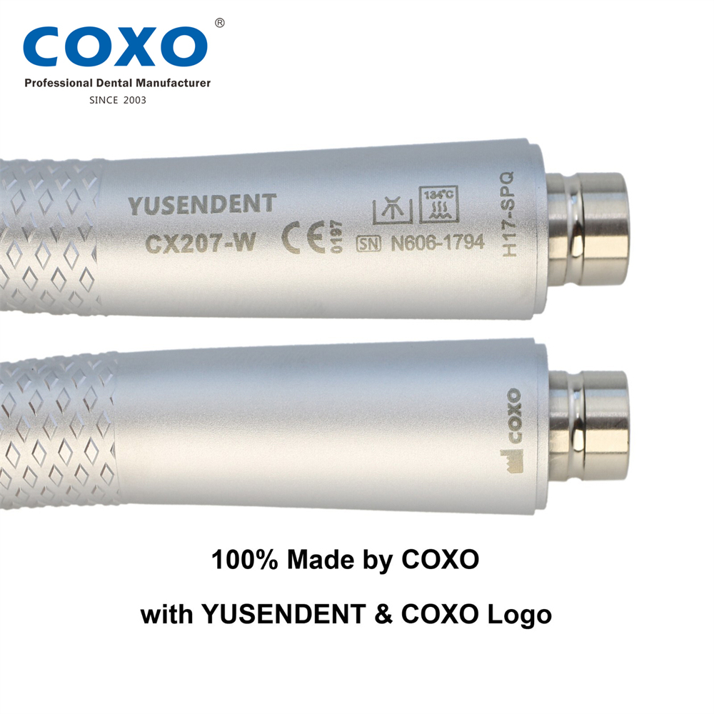 COXO YUSENDENT CX207-W H17-SPQ Dental High Speed Air Turbine Handpiece Coupling 4 Hole Sinol Style