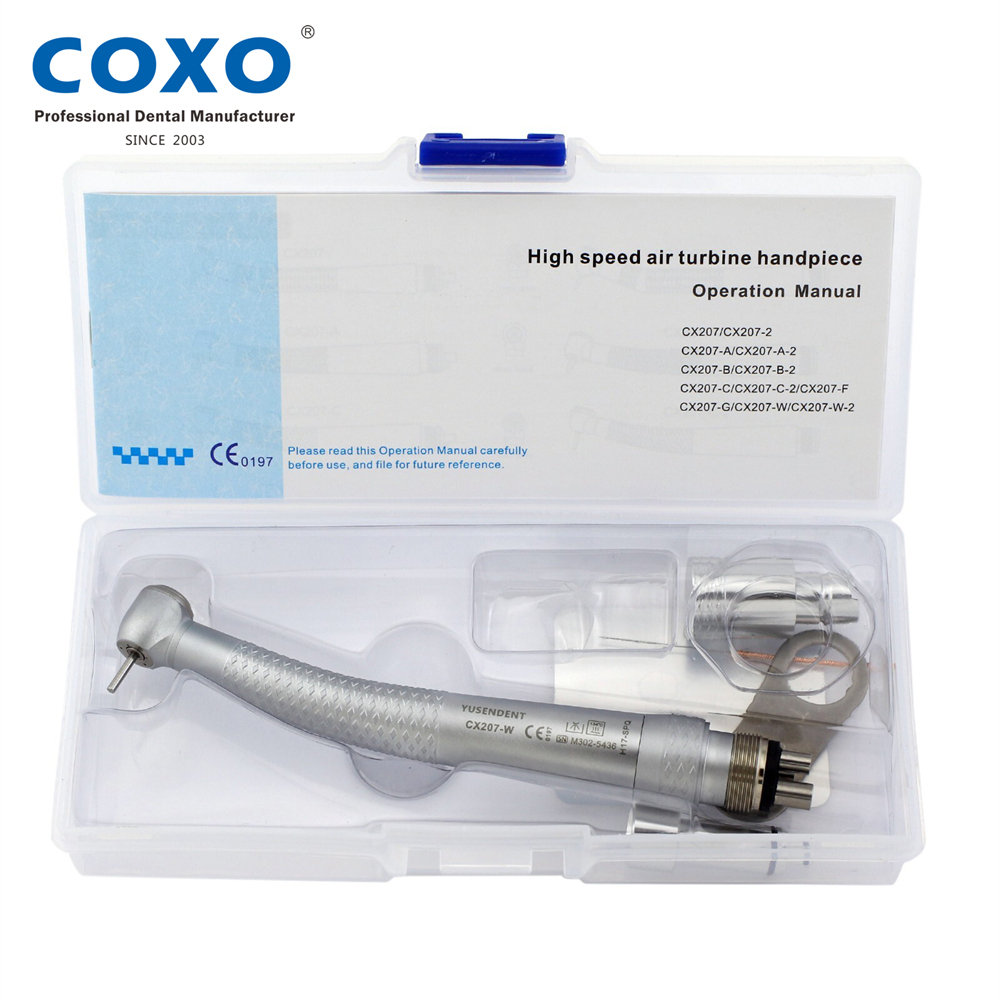 COXO YUSENDENT CX207-W H17-SPQ Dental High Speed Air Turbine Handpiece Coupling 4 Hole Sinol Style